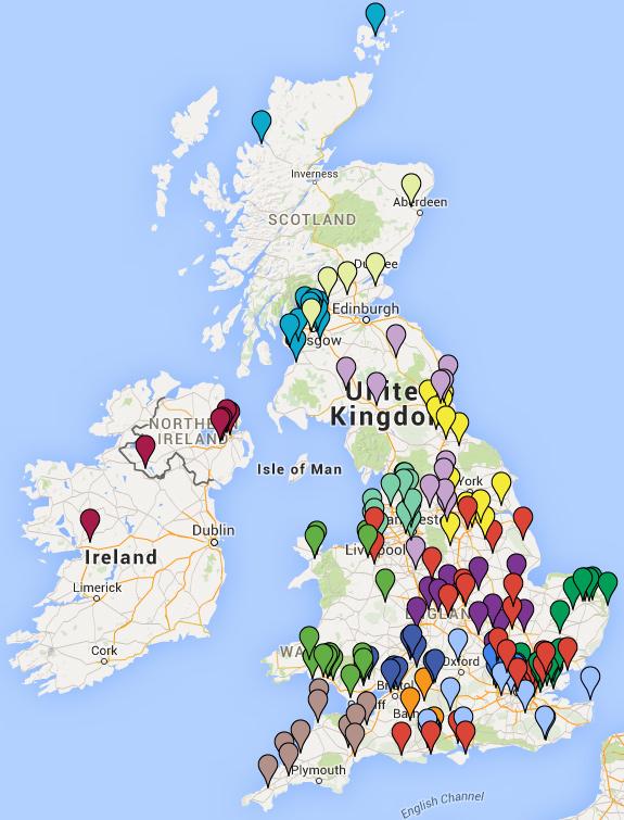 Location of 2014 RECC audit site visits